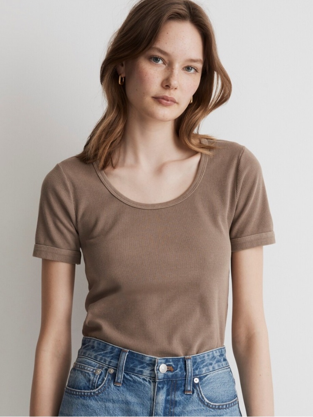 Madewell/Rivet & Thread Ribbed U-Neck Tee, Limited Edition! NWT!